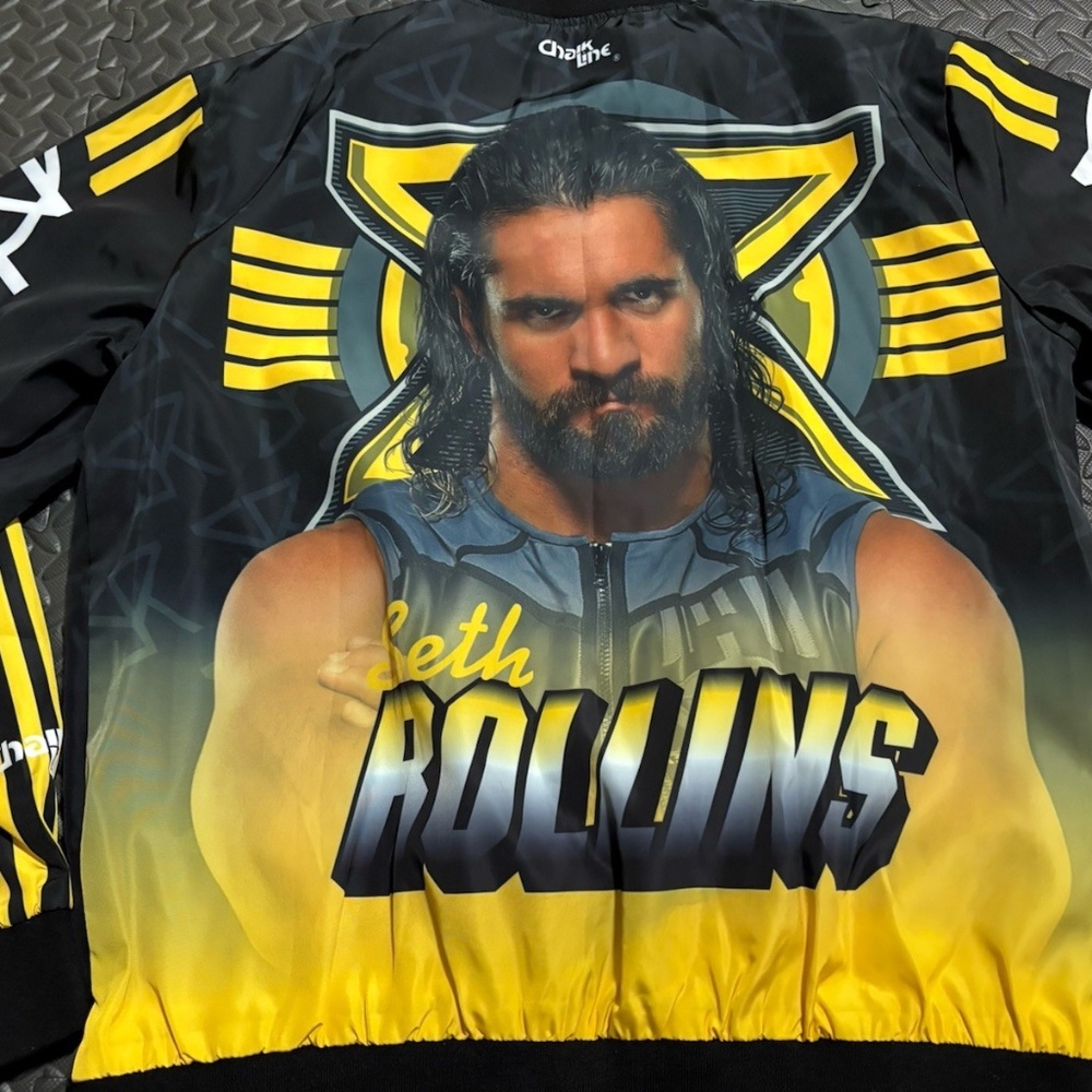2017 WWE Seth Rollins Satin Chalk Line Jacket Size XL